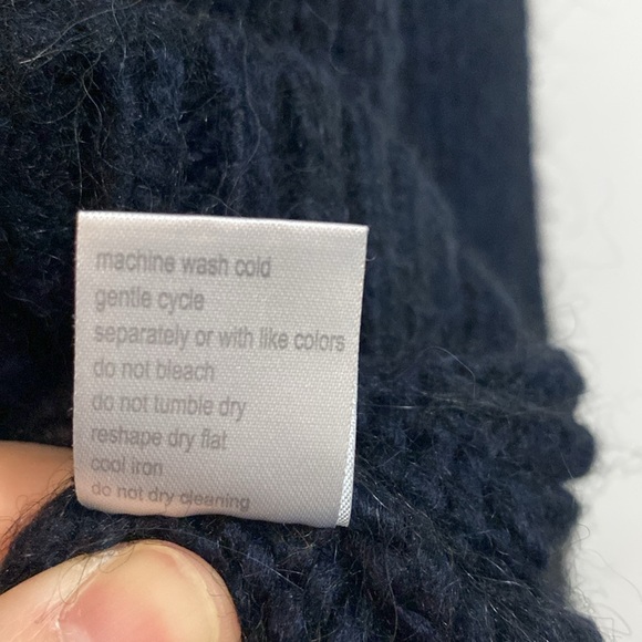 Elsamanda Long Sleeve Crew Neck Sweaters for Women size Large Blue Alpaca Wool - Picture 7 of 8